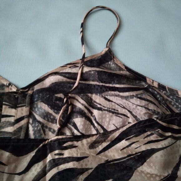 Nine West Plus Size Tan and Black Zebra Print Lightweight Camisole Women's XXL - Picture 12 of 12